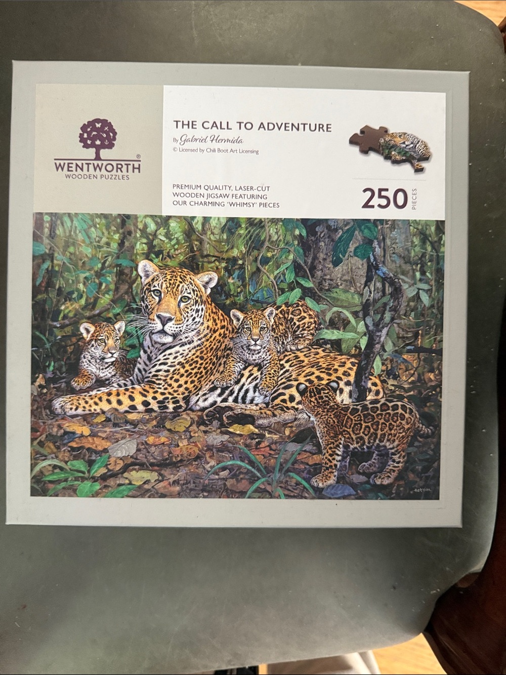 Worth 'The Call to Adventure' Leopard Family Wall Art - Brown & Green